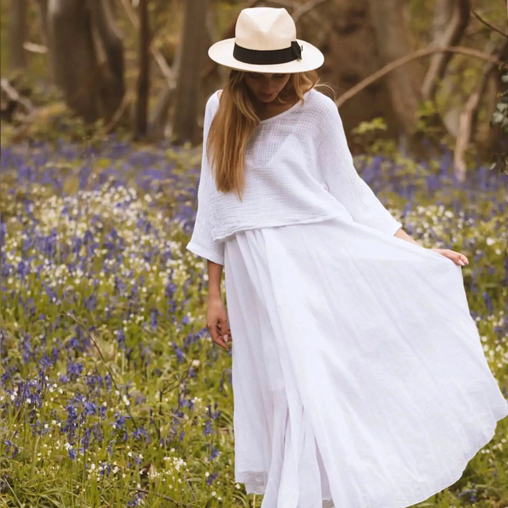 Layered White Dress