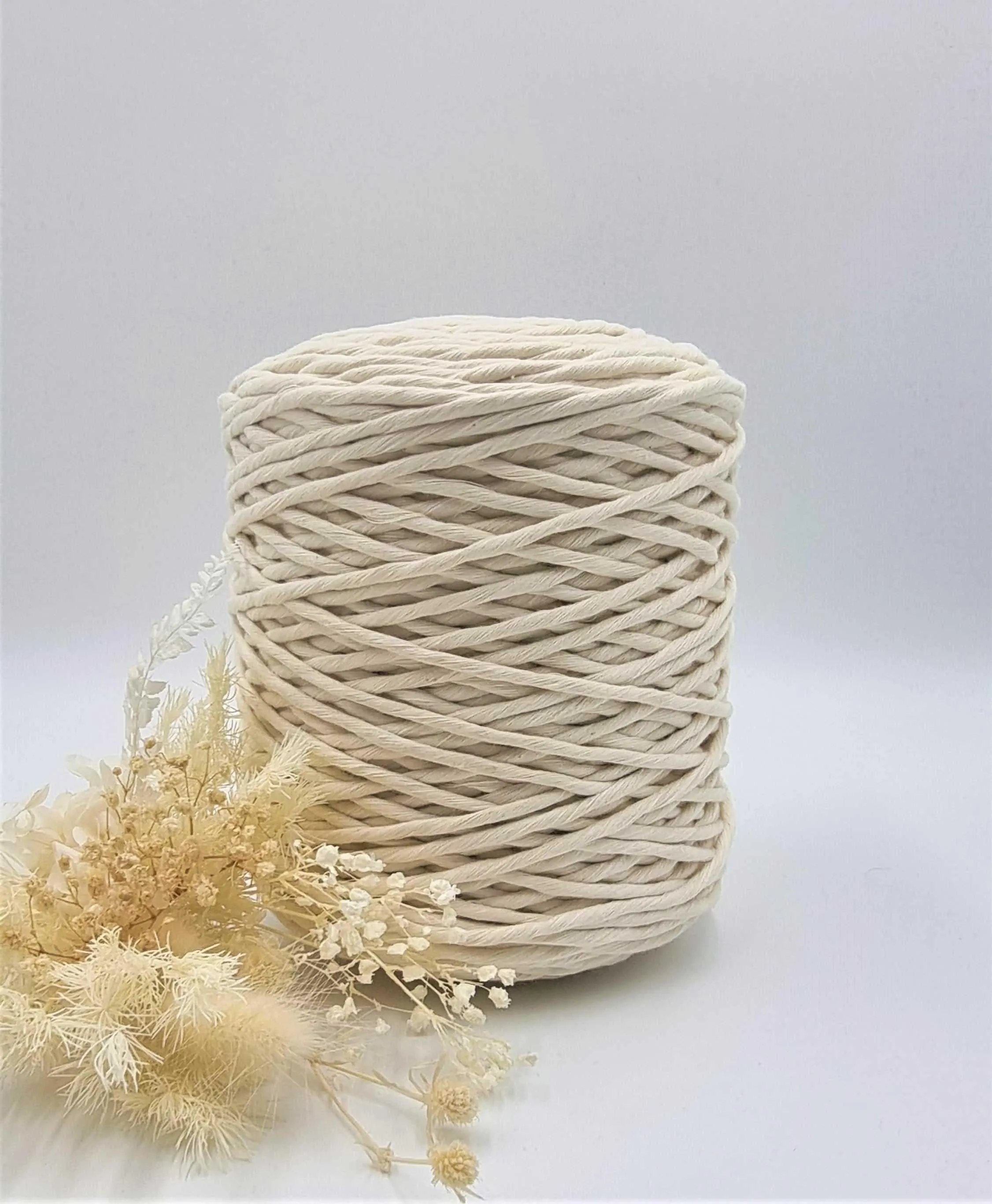 Macrame Cord Natural- 3MM Single Strand Luxe Cotton String 1KG