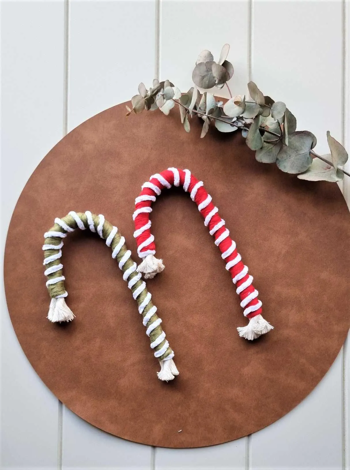 Macrame Ornaments Candy Cane | Macrame Ornaments