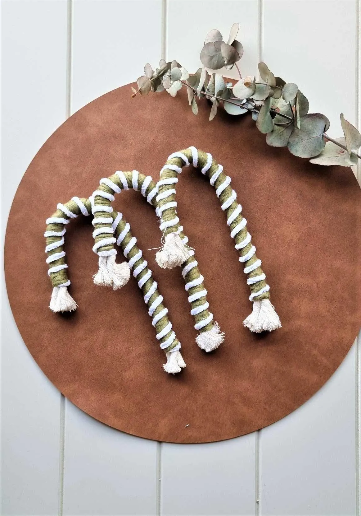 Macrame Ornaments Candy Cane | Macrame Ornaments