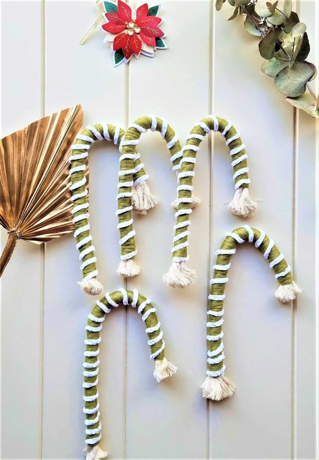 Macrame Ornaments Candy Cane | Macrame Ornaments