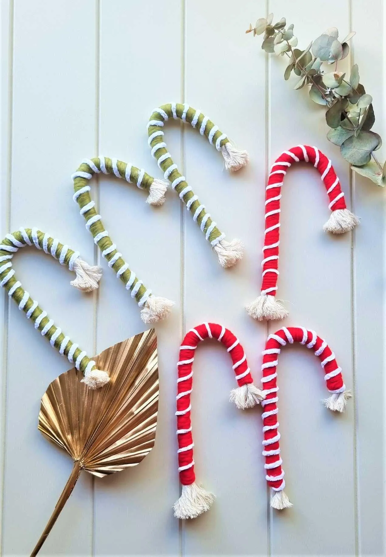 Macrame Ornaments Candy Cane | Macrame Ornaments