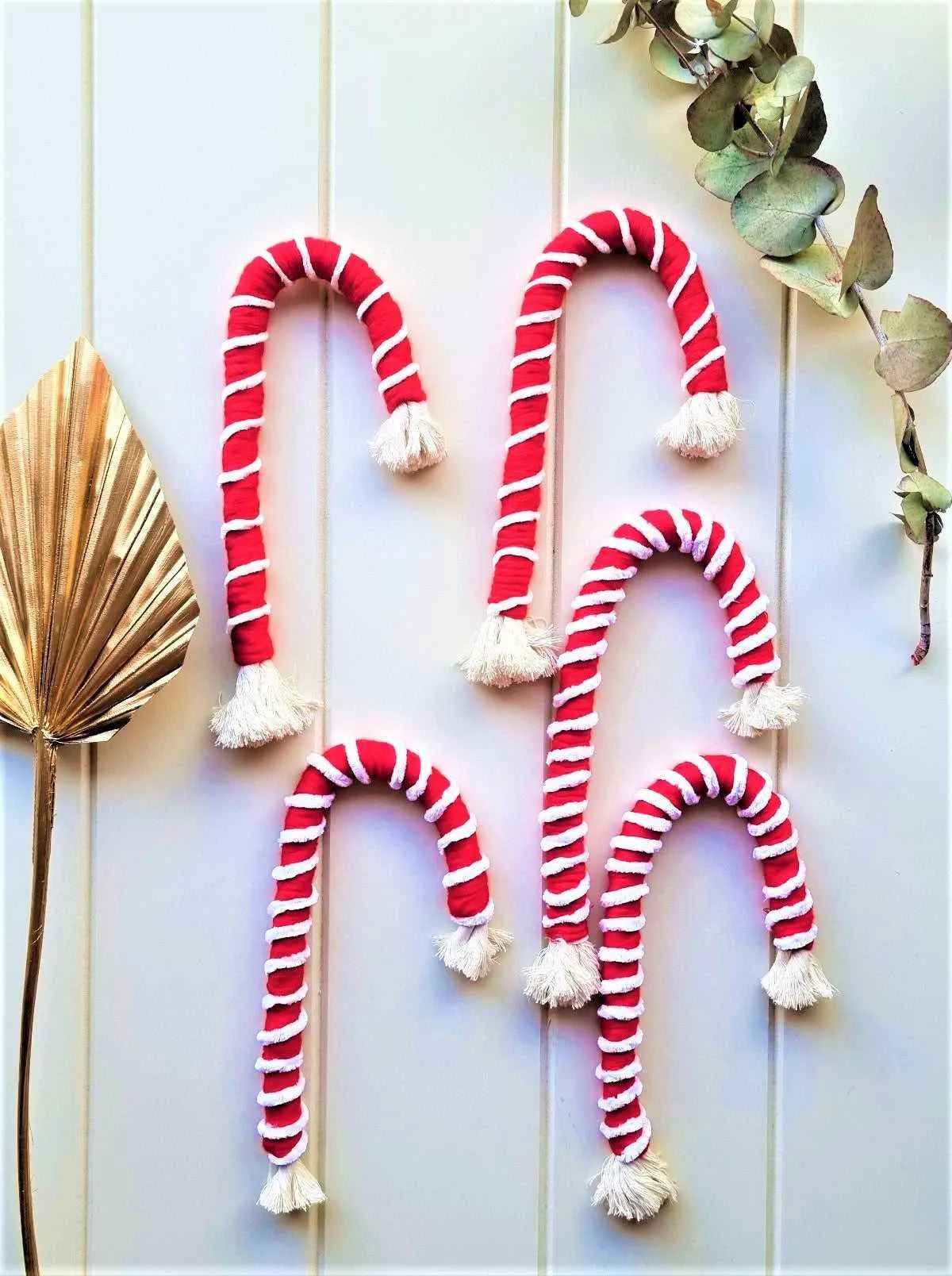 Macrame Ornaments Candy Cane | Macrame Ornaments