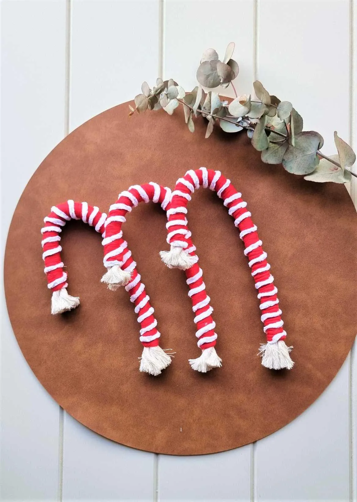 Macrame Ornaments Candy Cane | Macrame Ornaments