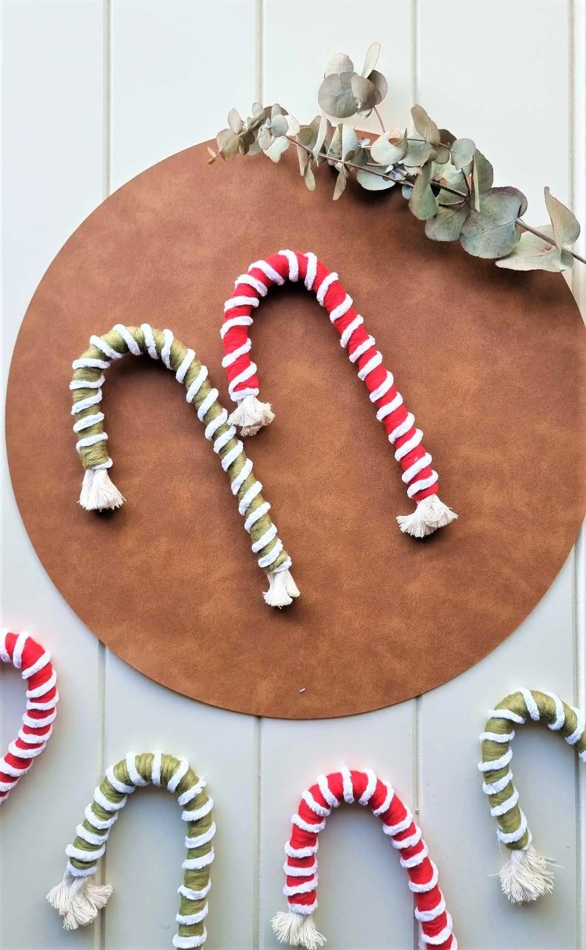 Macrame Ornaments Candy Cane | Macrame Ornaments