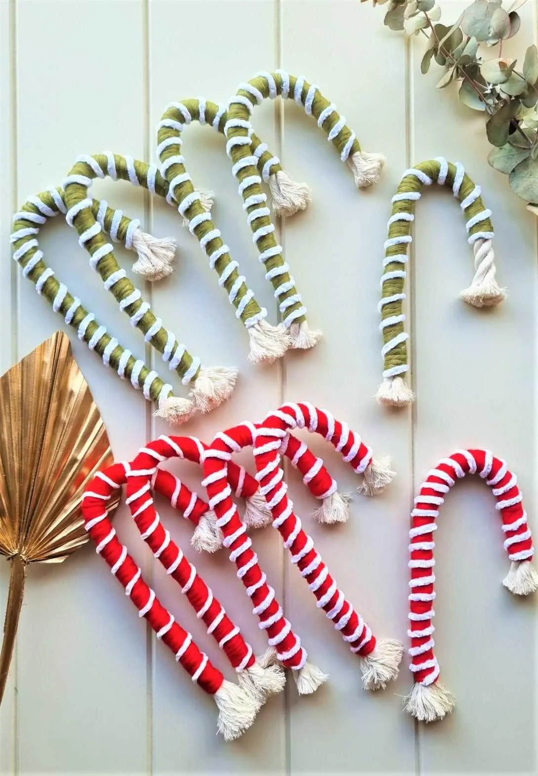 Macrame Ornaments Candy Cane | Macrame Ornaments