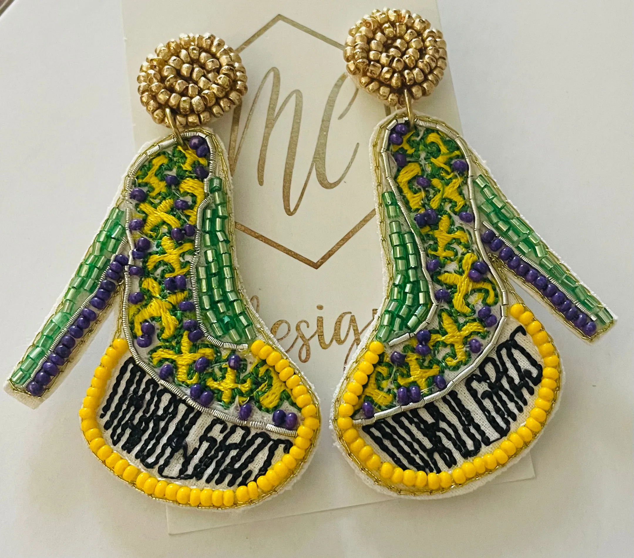 Mardi Gras Earrings