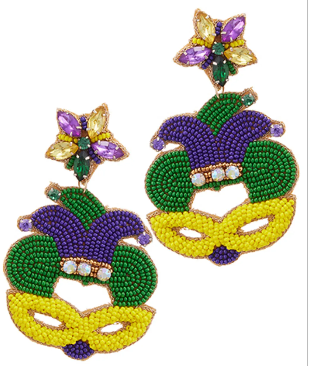 Mardi Gras Earrings