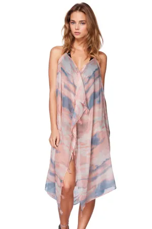 Maxi Halter Sundress Coverup in Dream Cloud Print