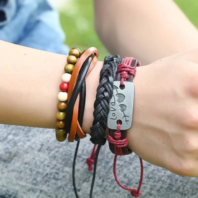 Natural Stone Bohemian Love Bracelet