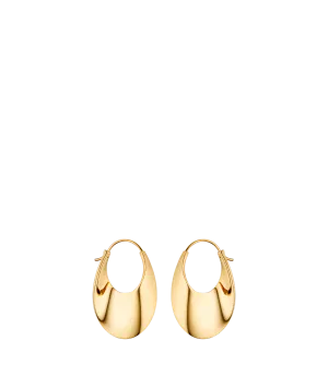 Éole Slim Hoop Earrings - 24 carat gold gilded