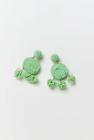 Ophelia Earrings in Lime Green