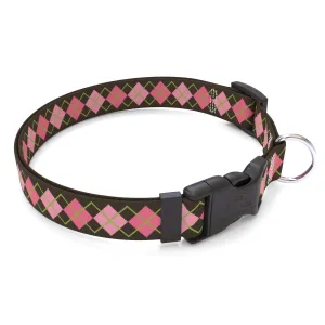 Pink Argyle Dog Collar