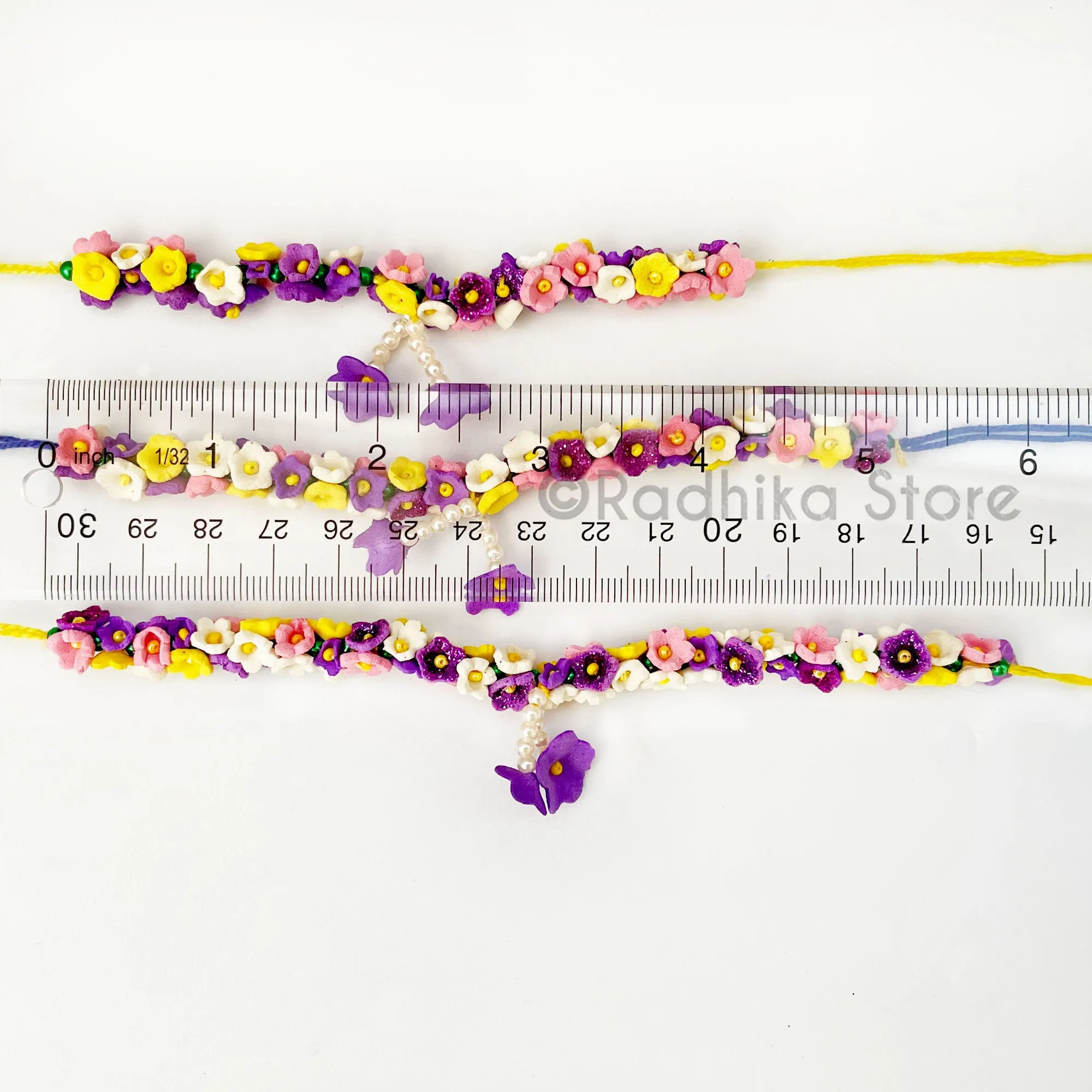 Purple Pink and Yellow - Deity Garland