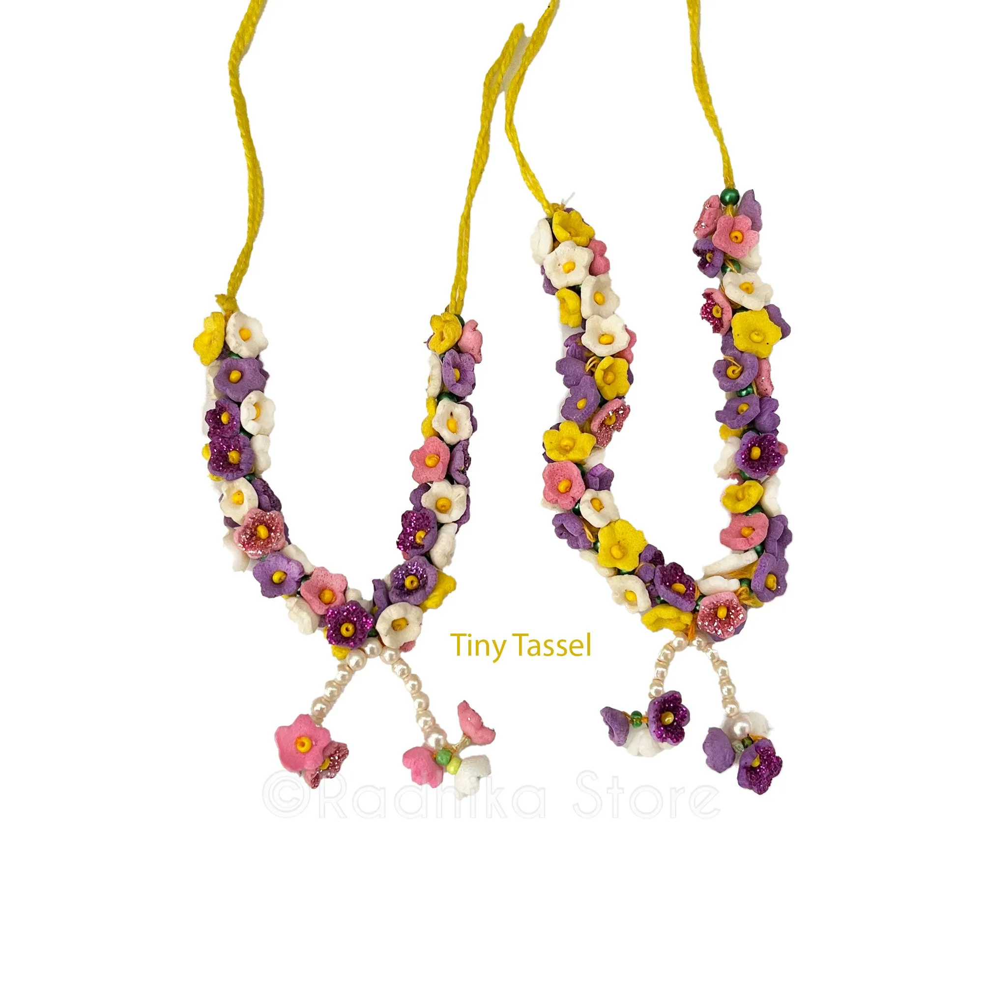 Purple Pink and Yellow - Deity Garland