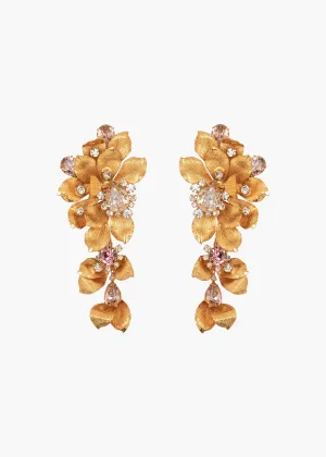 Rhodes Earrings -- Crystal Antique Gold