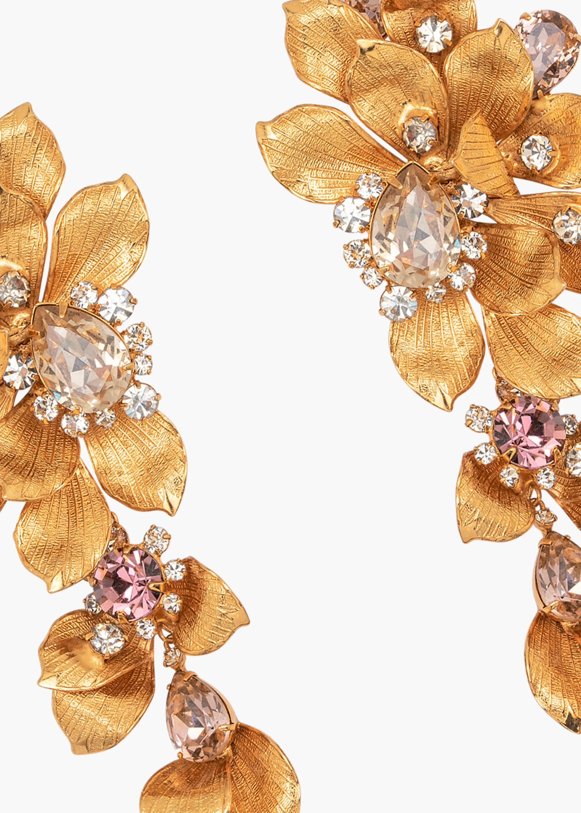 Rhodes Earrings -- Crystal Antique Gold