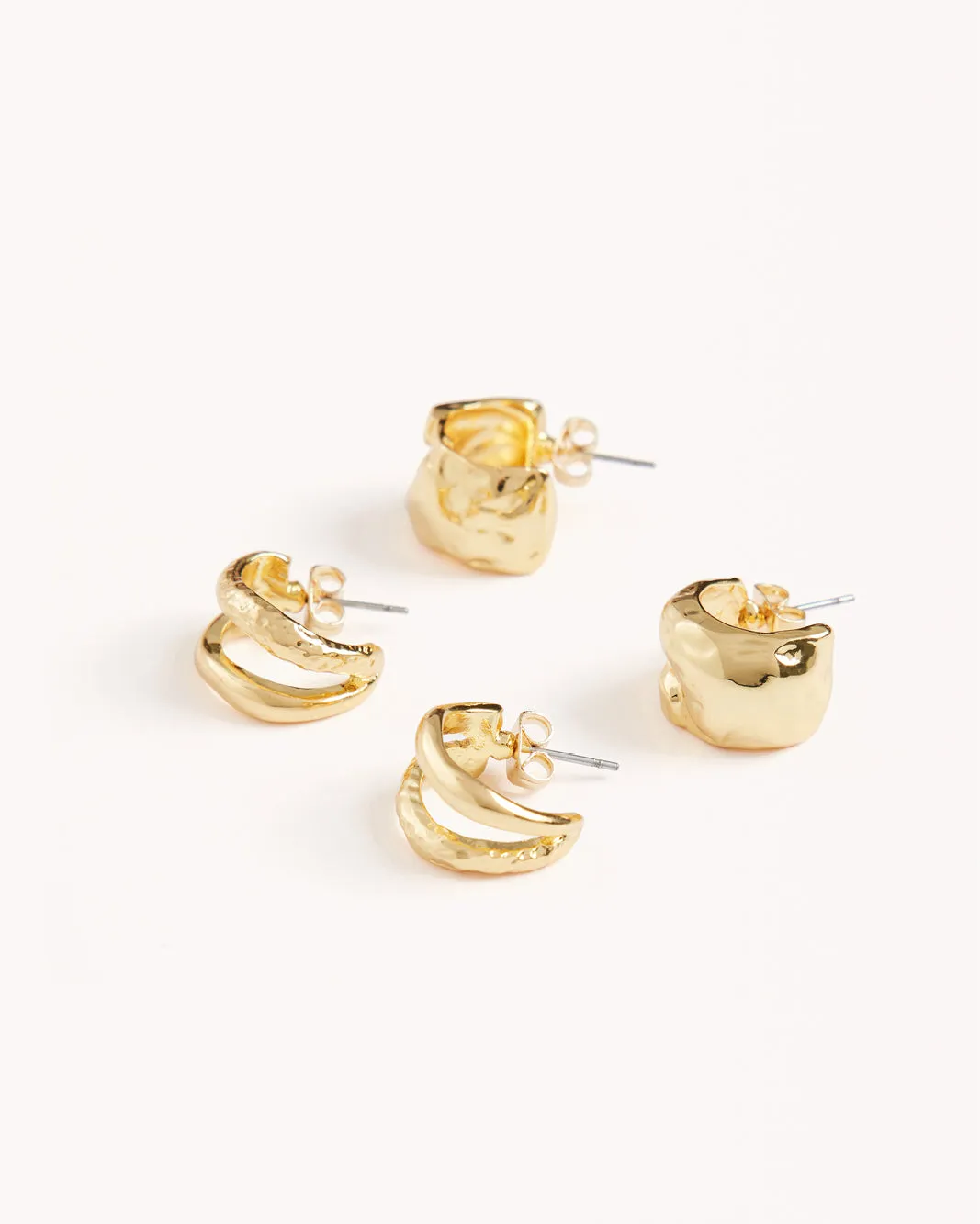 ROSIE EARRING 2 PACK - GOLD PLATED 18K