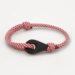 SANTA MARTA Mens Womens Thimble Charm Bracelets Paracord Rope Wristbands Red White Matte Black