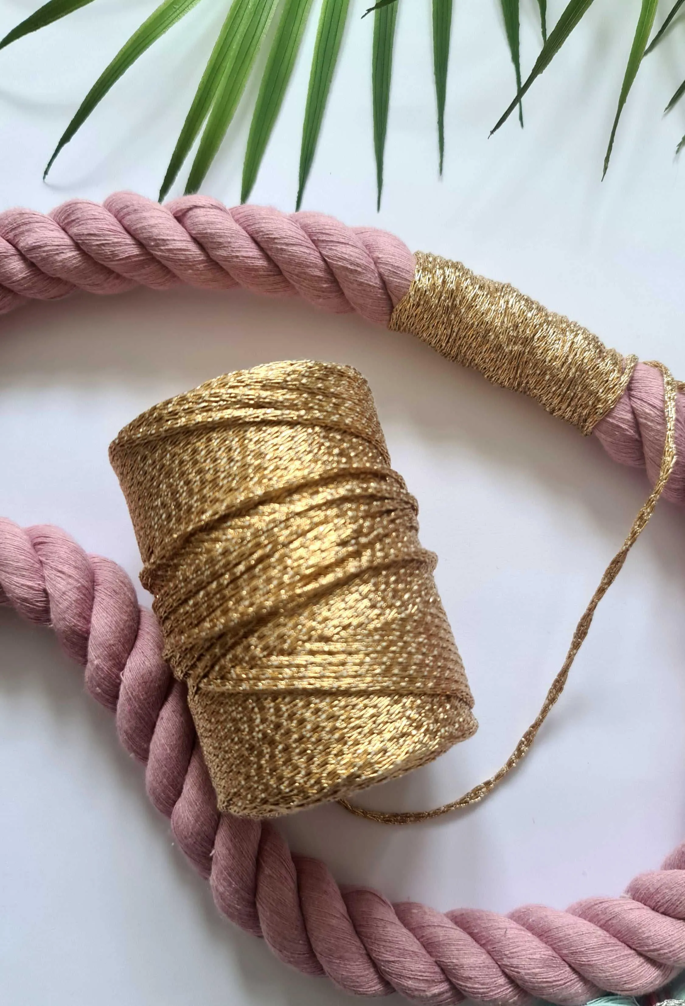 Shiny Macrame cord Shiny Luxe String | Gold - Rose Gold - Silver