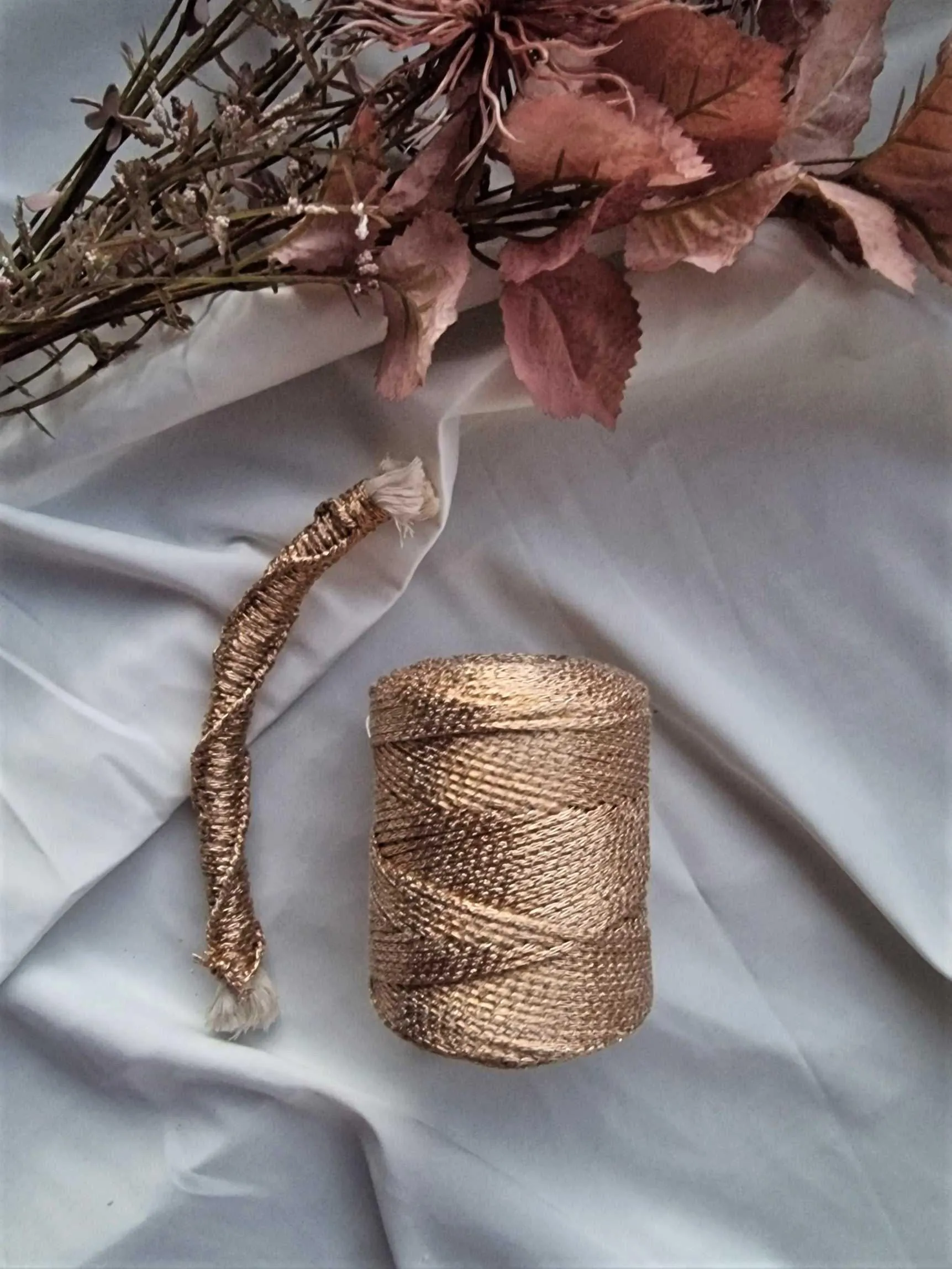 Shiny Macrame cord Shiny Luxe String | Gold - Rose Gold - Silver