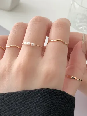 Simple Casual Chic Geometric Rings