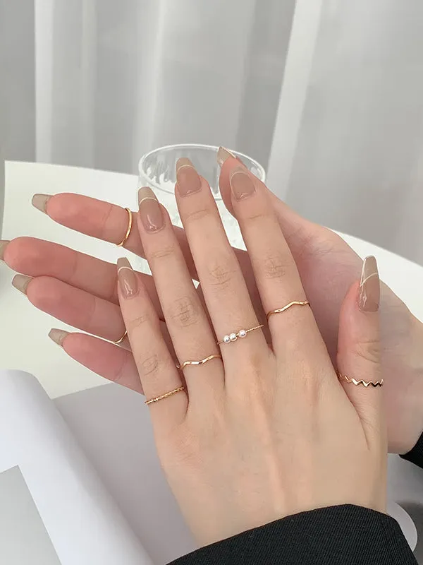 Simple Casual Chic Geometric Rings