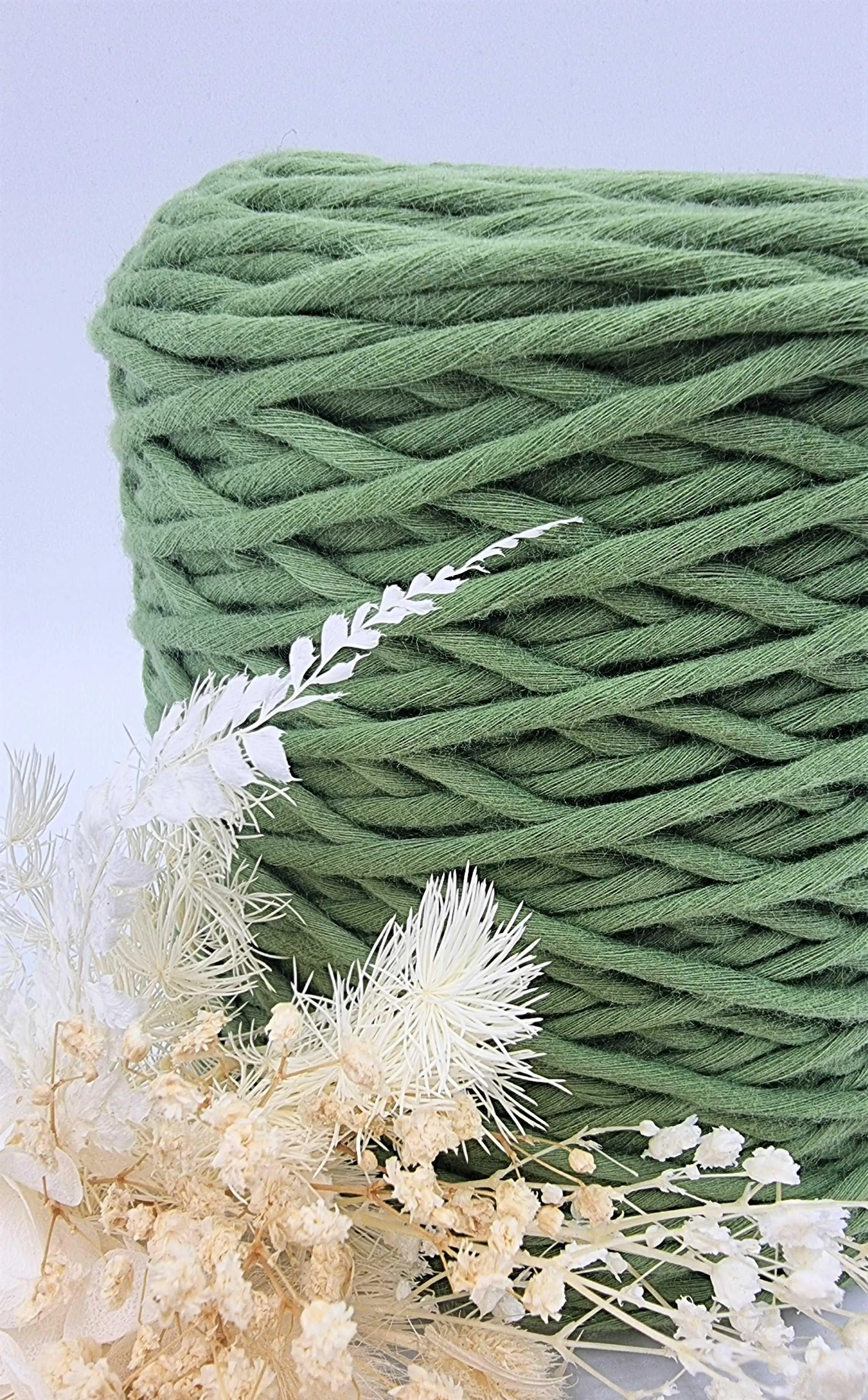 Spring Green - 3MM  Single Strand Luxe Cotton String 1KG