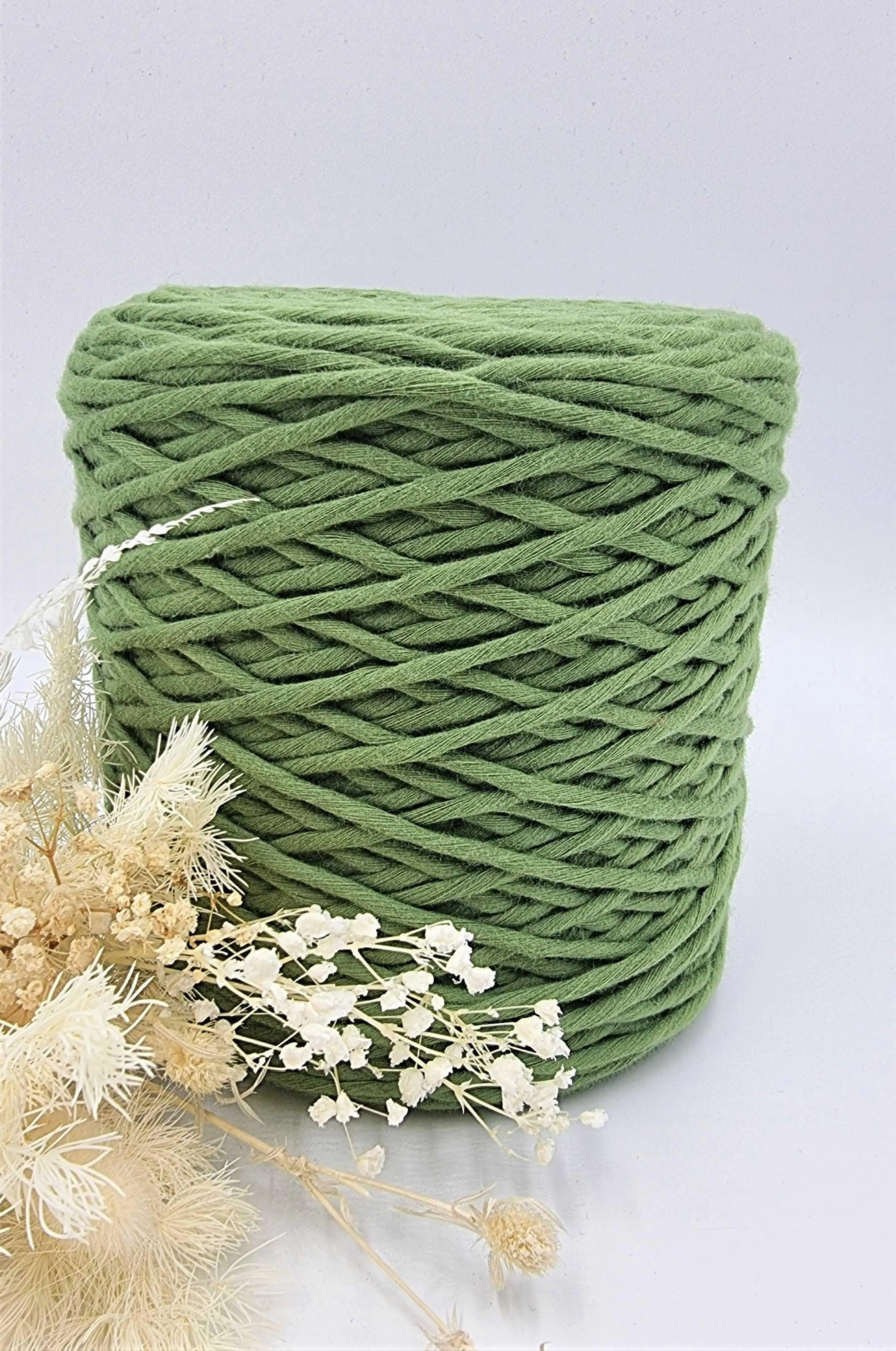 Spring Green - 3MM  Single Strand Luxe Cotton String 1KG