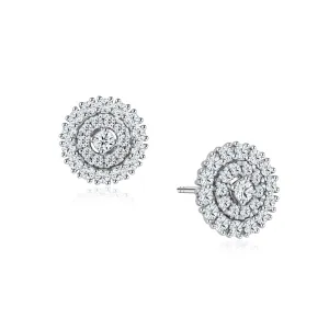 Sunburst Cluster Diamond Earrings