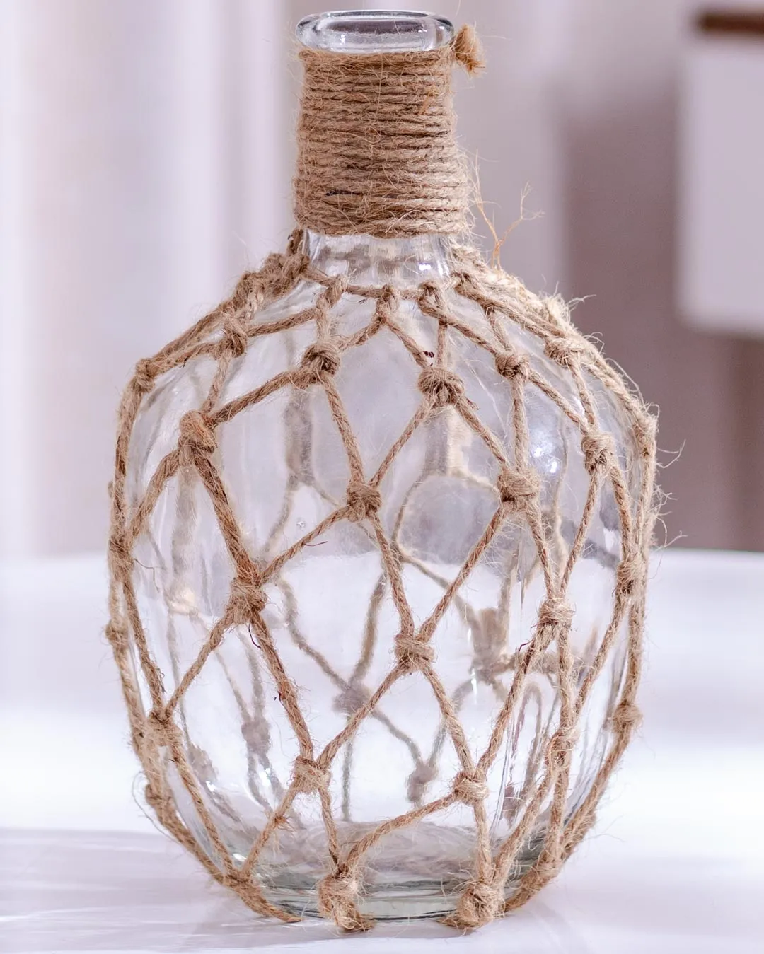 'The Beauty of Knotwork' Macrame Glass Vase - Small