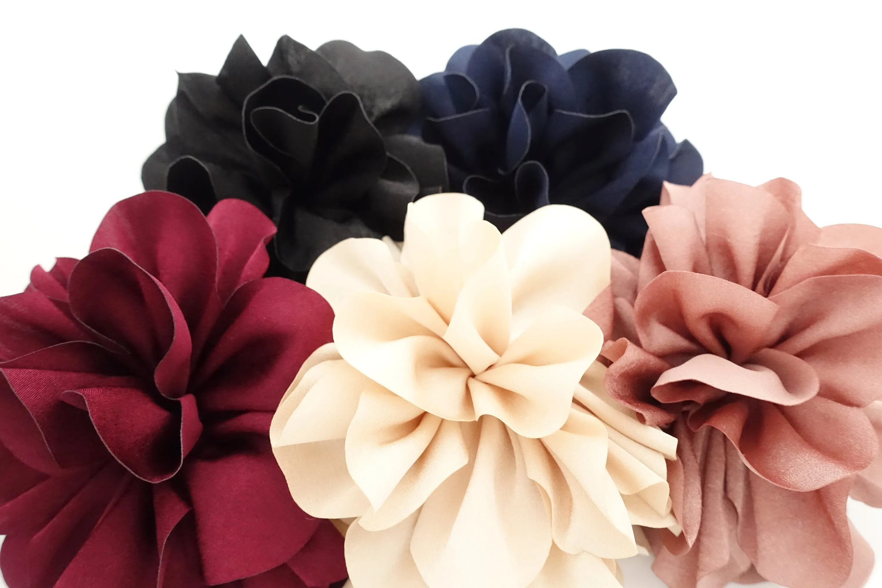 Very big flower glossy petal hair jaw claw special events hair claw clip for women