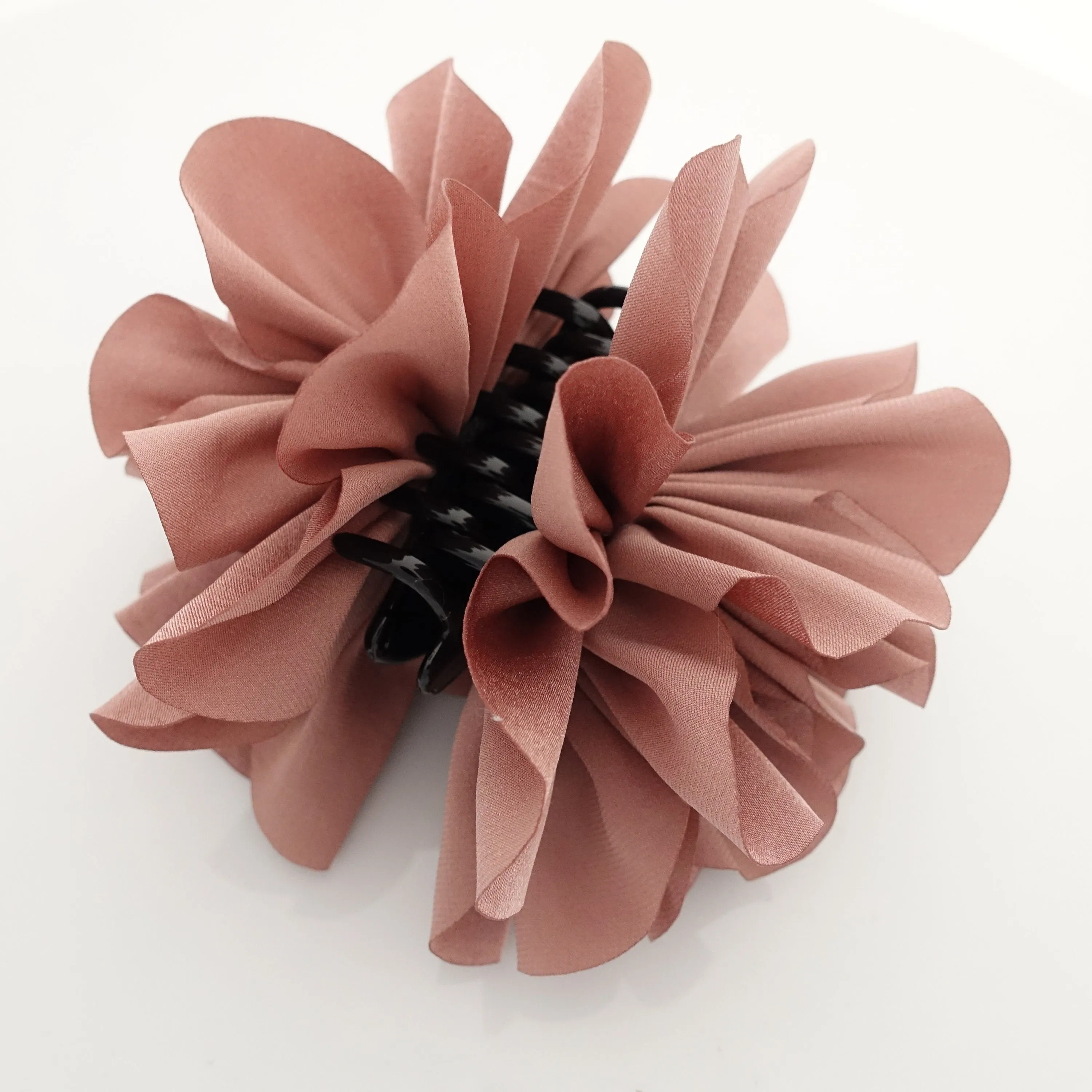 Very big flower glossy petal hair jaw claw special events hair claw clip for women