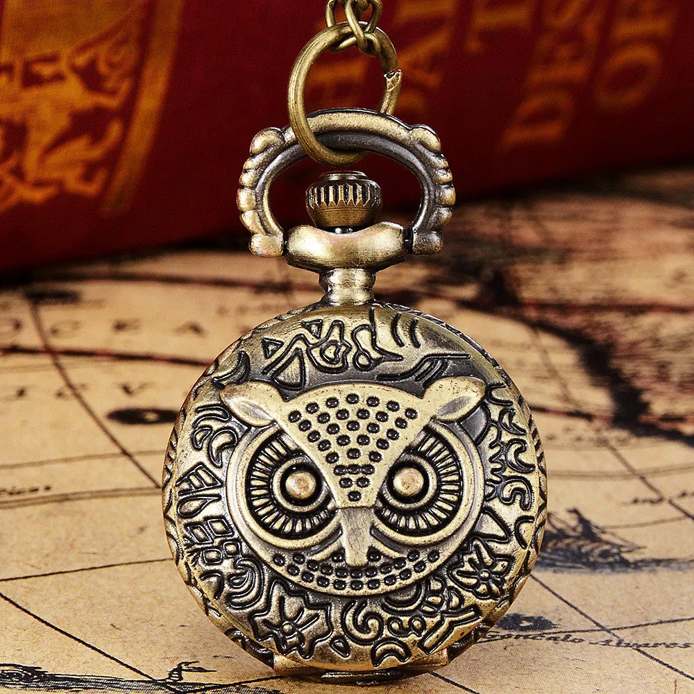 Vintage  Spider Web Design Chain Pendant Men's Pocket Watch