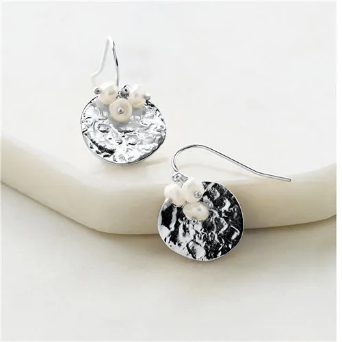 Zafino Eloise Earrings - Silver/Pearl